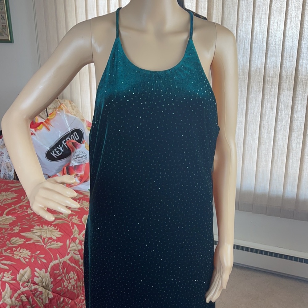 Vintage Reggio green glitter backless dress  14 NWT-see last 2 photo for…